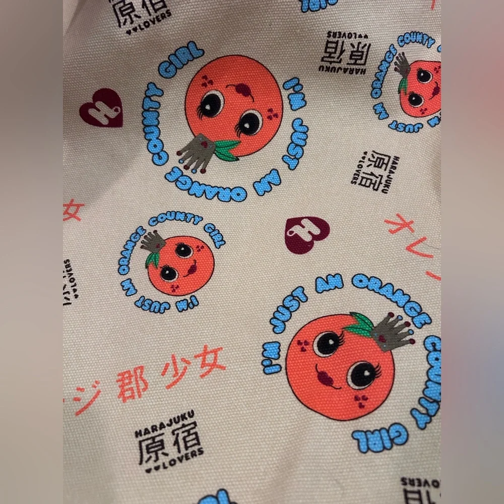 NWOT! Vintage Harajuku Lovers Canvas Tote Bag - Picture 2 of 7